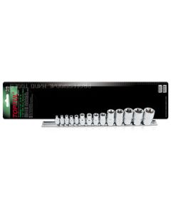 TOPTUL - Комплект вложки торкс 14 броя, 1/4", 3/8", 1/2"