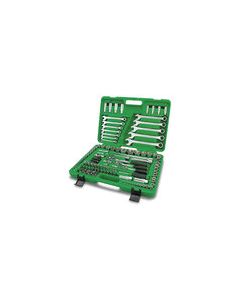 TOPTUL - Комплект 1/4, 3/8, 1/2 вложки, тресчотки, накрайници, удължения 130 бр.