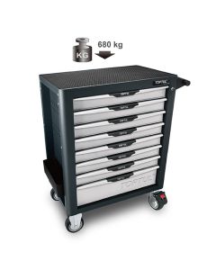 TCBL0803 - Инструментална количка професионална, 8 отделения, празна