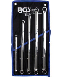 BGS - Комплект екстра дълги ключове, прави, тип звезда 8-19 mm, 5 бр.