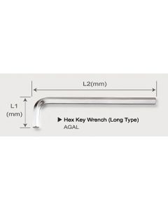 TOPTUL - Г - образен шестостен 7 mm, 41 mm x 149 mm