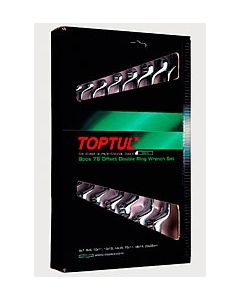 TOPTUL - Комплект звездогаечни ключове тип лула, матирани 7 бр.
