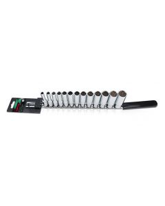 GAAQ1313 - Компект вложки дванадесетостенни, дълбоки, 3/8" (7-21 mm)
